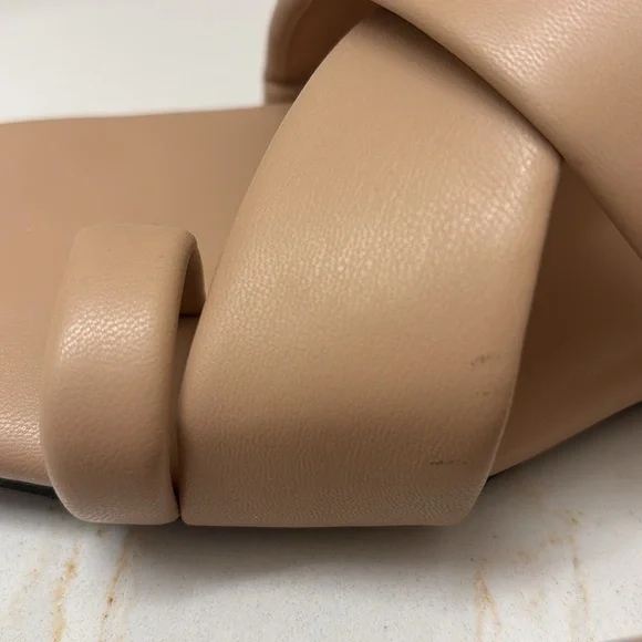 Open Edit size 8 Tan Women's Sandal slides EUC - Picture 8 of 10